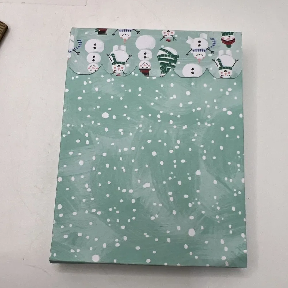 Handmade Christmas Holiday Notes Notepad W/ Little‎ Pen Great Stocking Stuffer